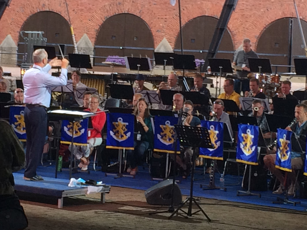 Rehearsing international bands for the Gala concert at the Hamina Tattoo Finland