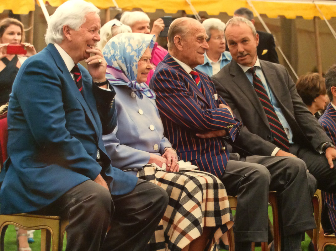 Nick Grace speaking with Her Majesty the Queen and the Duke of Edinburgh